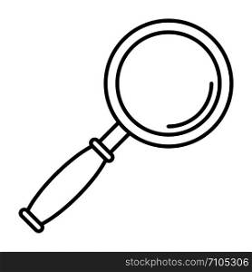Magnify glass icon. Outline illustration of magnify glass vector icon for web design isolated on white background. Magnify glass icon, outline style