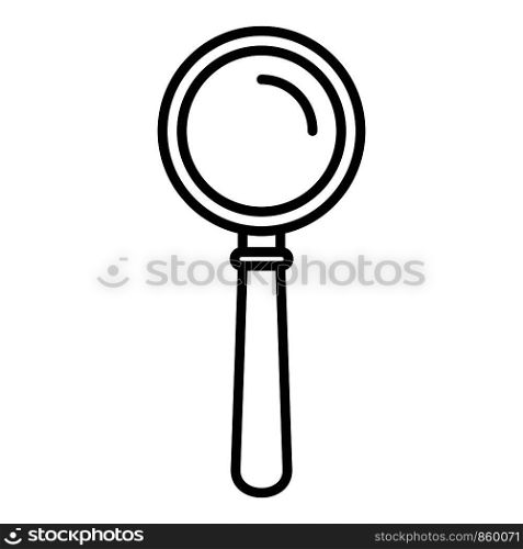 Magnify glass icon. Outline magnify glass vector icon for web design isolated on white background. Magnify glass icon, outline style
