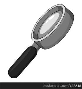 Magnify icon in monochrome style isolated on white background vector illustration. Magnify icon monochrome