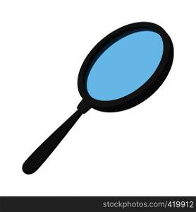 Magnifying glass cartoon icon isolated on a white background. Magnifying glass cartoon icon