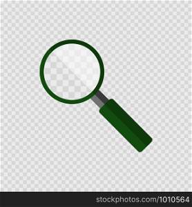 magnifying glass color icon in flat style, vector illustration. magnifying glass color icon in flat style, vector