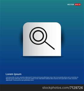 magnifying glass icon - Blue Sticker button