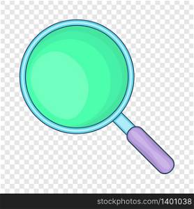Magnifying glass icon. Cartoon illustration of vector icon for web design. Magnifying glass icon, cartoon style