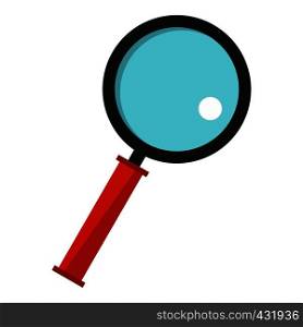 Magnifying glass icon flat isolated on white background vector illustration. Magnifying glass icon isolated