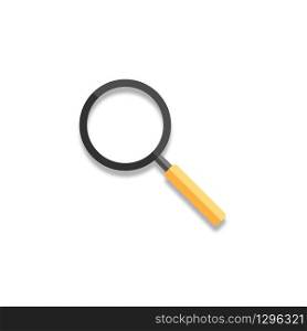 Magnifying glass icon in flat design looking for something. Vector EPS 10