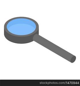 Magnifying glass icon. Isometric of magnifying glass vector icon for web design isolated on white background. Magnifying glass icon, isometric style