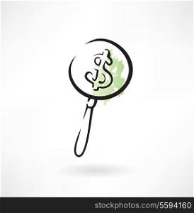 magnifying glass icon money