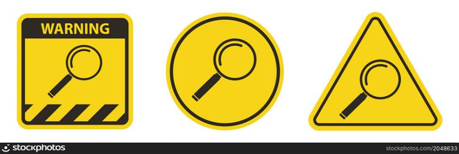 Magnifying Glass Icon on white background