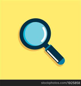 magnifying glass icon vector flat style for search