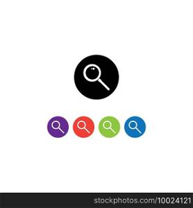 Magnifying glass icon vector logo design illustration,background.
