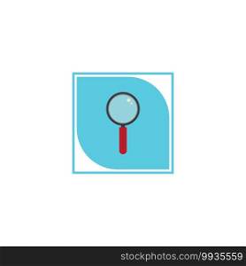 Magnifying glass icon vector logo design illustration,background.