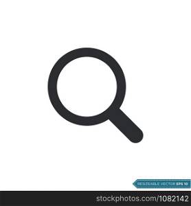 Magnifying Glass Icon Vector Template Illustration Design