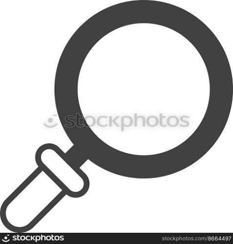 magnifying glass illustration in minimal style isolated on background