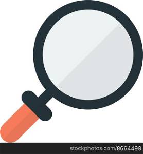 magnifying glass illustration in minimal style isolated on background