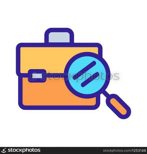 magnifying glass is a vector icon. Thin line sign. Isolated contour symbol illustration. magnifying glass is a vector icon. Isolated contour symbol illustration