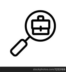 magnifying glass is a vector icon. Thin line sign. Isolated contour symbol illustration. magnifying glass is a vector icon. Isolated contour symbol illustration
