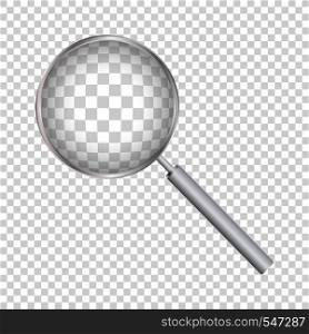 Magnifying glass isolated on transparent background. vector illustration.