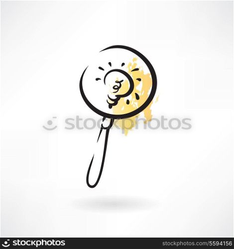 magnifying glass lamp icon