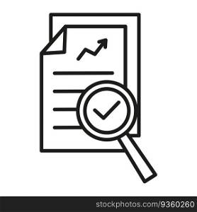 magnifying glass like audit assess. Document and magnifying glass icon.Vector illustration. stock image. EPS 10.. magnifying glass like audit assess. Document and magnifying glass icon.Vector illustration. stock image.