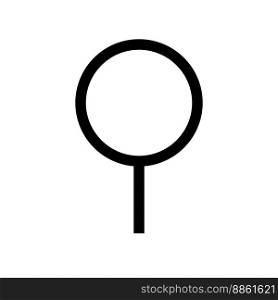 Magnifying glass line icon isolated on white background. Black flat thin icon on modern outline style. Linear symbol and editable stroke. Simple and pixel perfect stroke vector illustration.