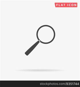 Magnifying glass. Search. Simple flat black symbol. Vector illustration pictogram