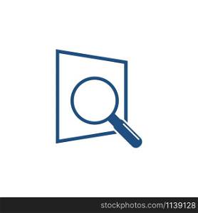 Magnifying glass searching logo icon graphic design template illustration. Magnifying glass searching logo icon graphic design template