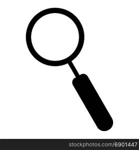 Magnifying glass the black color icon