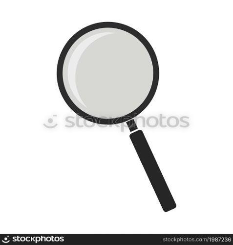 Magnifying glass tool. Zoom icon. Vector color clip art no outline illustration isolated on white. Magnifying glass tool. No outline