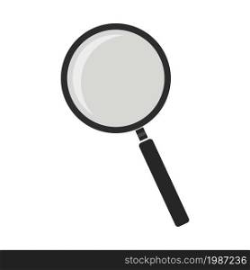 Magnifying glass tool. Zoom icon. Vector color clip art no outline illustration isolated on white. Magnifying glass tool. No outline