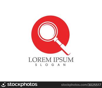 Magnifying glass vector image logo icons app.