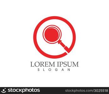 Magnifying glass vector image logo icons app.