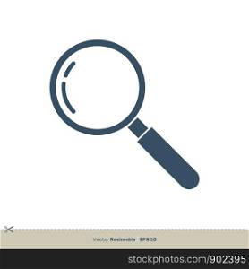 Magnifying Glass Vector Logo, Find / Browse Icon Template Illustration Design. Vector EPS 10.