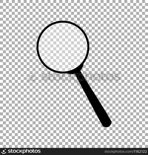 Magnifying glass vector, loupe icon isolated