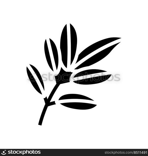mahogany leaf glyph icon vector. mahogany leaf sign. isolated symbol illustration. mahogany leaf glyph icon vector illustration