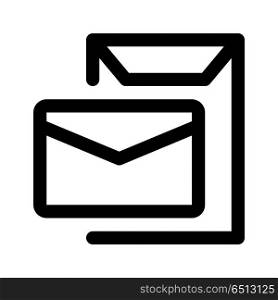 mail and envelope, icon on isolated background
