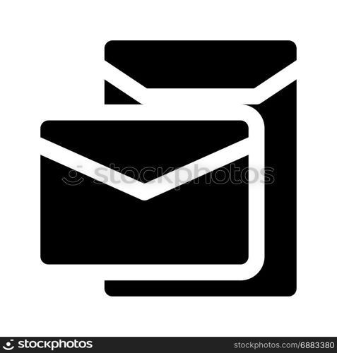 mail and envelope, icon on isolated background