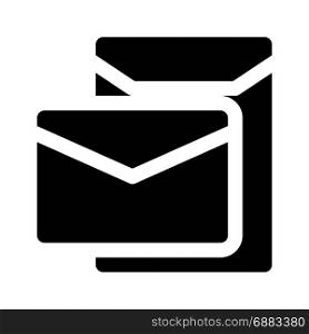 mail and envelope, icon on isolated background