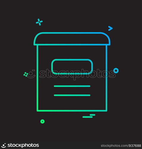 Mail box icon design vector