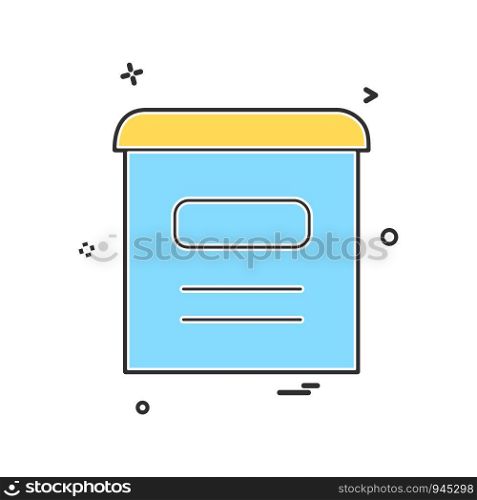 Mail box icon design vector