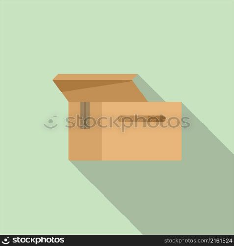 Mail box icon flat vector. Parcel delivery. Carton cardboard. Mail box icon flat vector. Parcel delivery