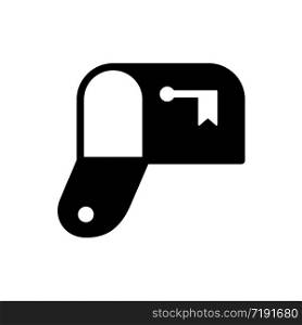 mail box icon in trendy flat design, post box icon
