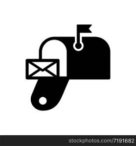 mail box icon in trendy flat design, post box icon