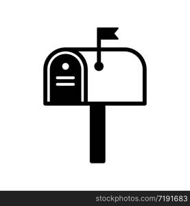 mail box icon in trendy flat design, post box icon