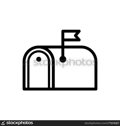 mail box icon in trendy flat design, post box icon