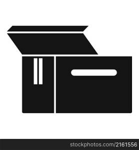 Mail box icon simple vector. Parcel delivery. Carton cardboard. Mail box icon simple vector. Parcel delivery