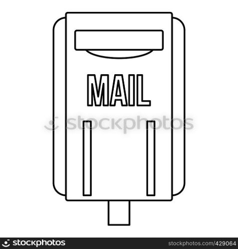 Mail box post icon. Outline illustration of mail box post vector icon for web. Mail box post icon, outline style