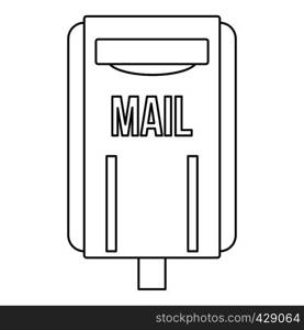 Mail box post icon. Outline illustration of mail box post vector icon for web. Mail box post icon, outline style