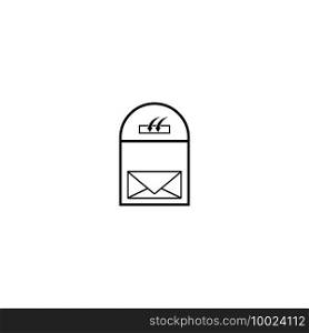 Mail box vector illustration in the flat style