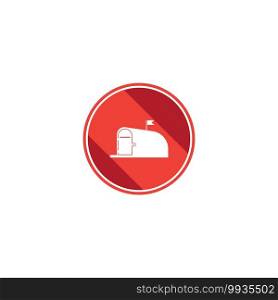 Mail box vector illustration in the flat style