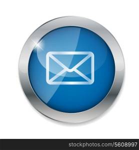 Mail button vector illustration